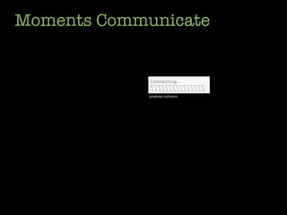 Moments Communicate



             progress indicator
 