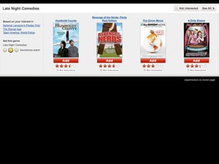 experiment on home page
 