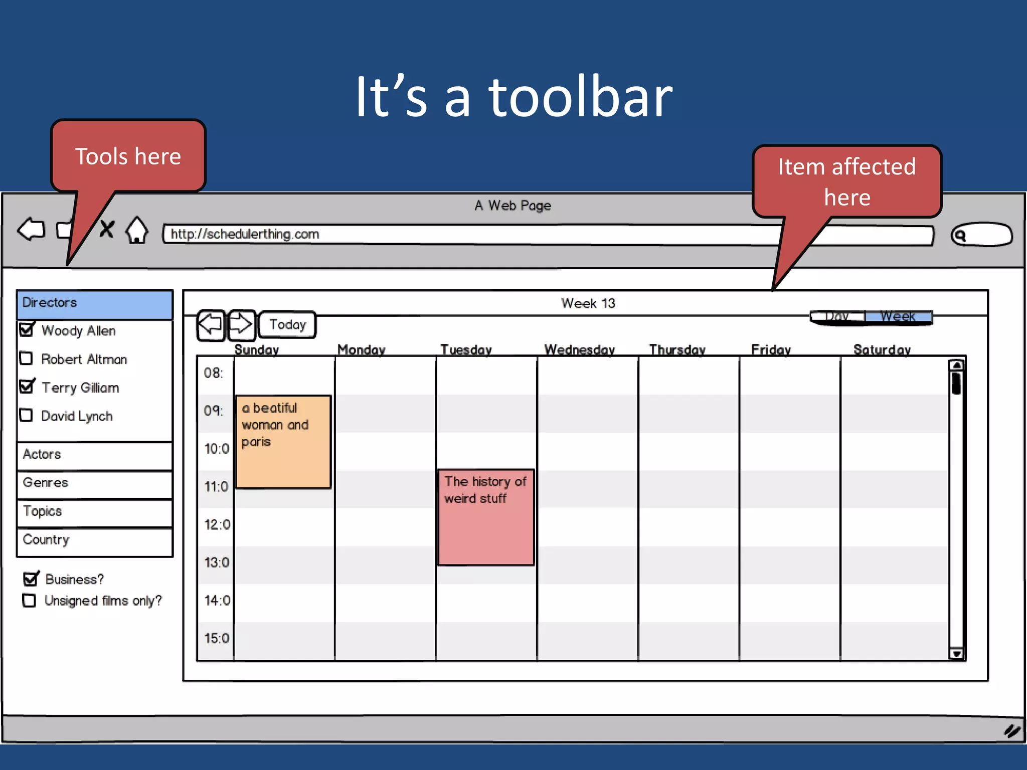 It’s a toolbar
Tools here                    Item affected
                                  here
 