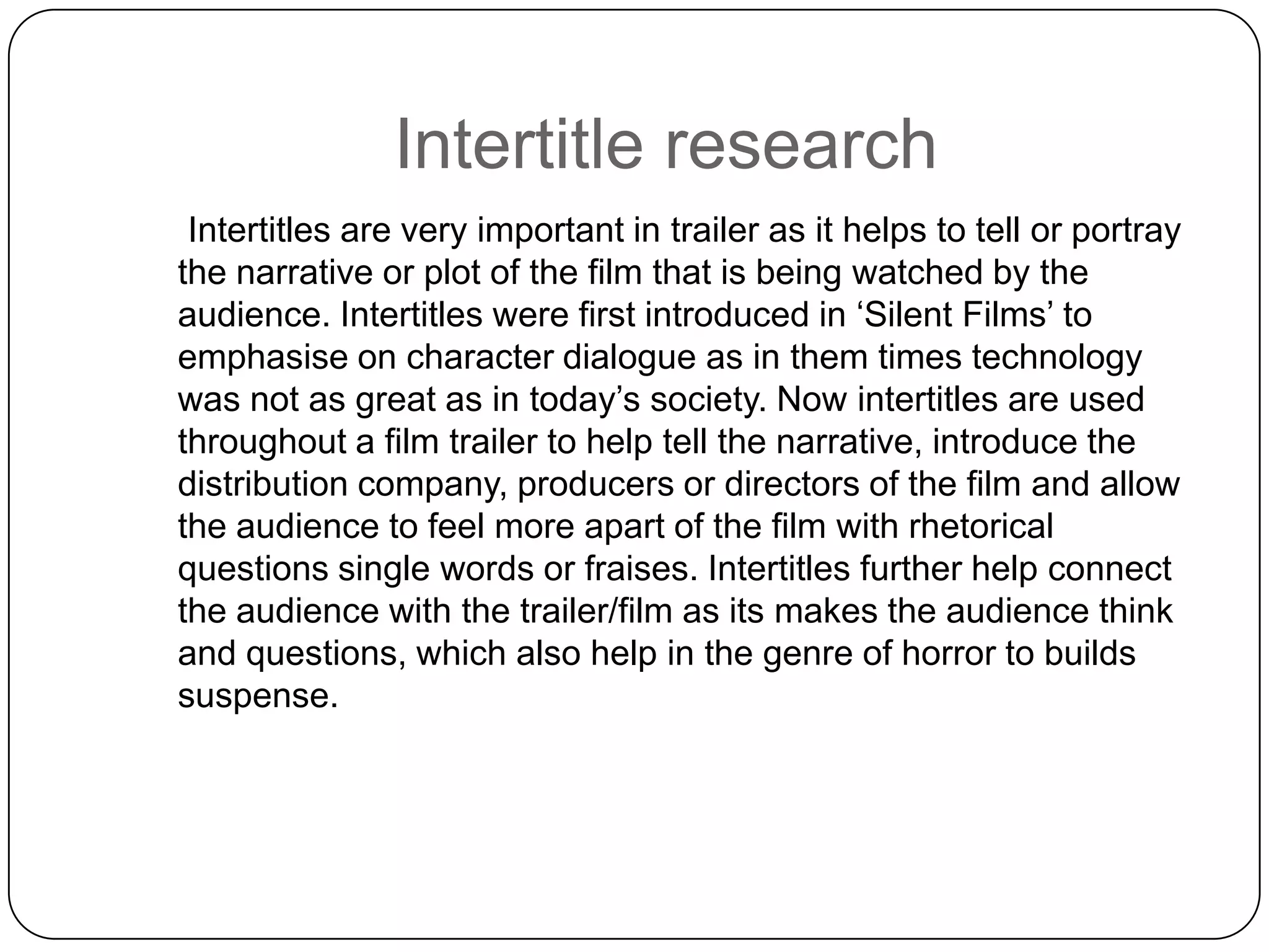 Designing Intertitles | PPTX