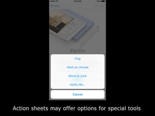 Designing apps for iOS based on its human interface guidelines | PDF