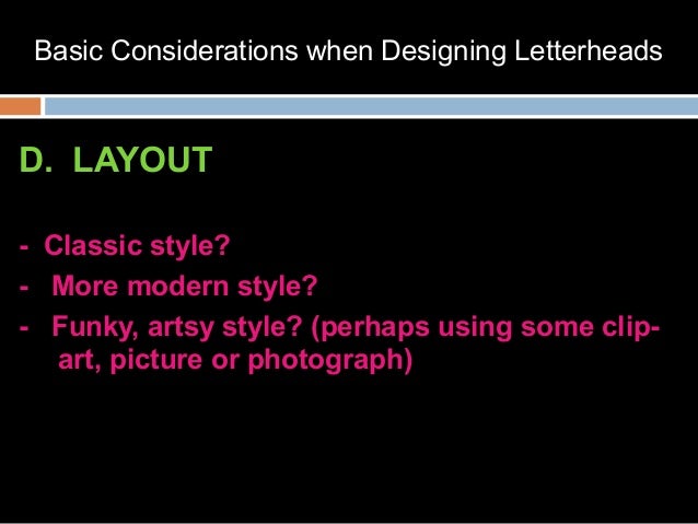 letterheads layout