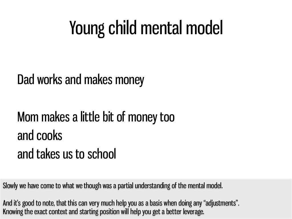 Young child mental model Dad