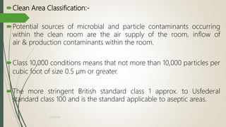 Designing of aseptic area | PPTX