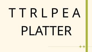 T T R L P E A
PLATTER
 