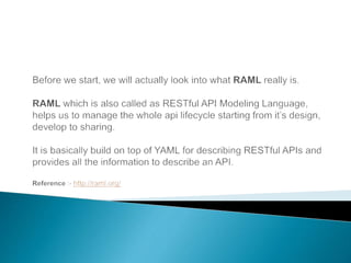 Designing rest with raml | PPTX