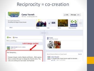 Reciprocity = co-creation
 