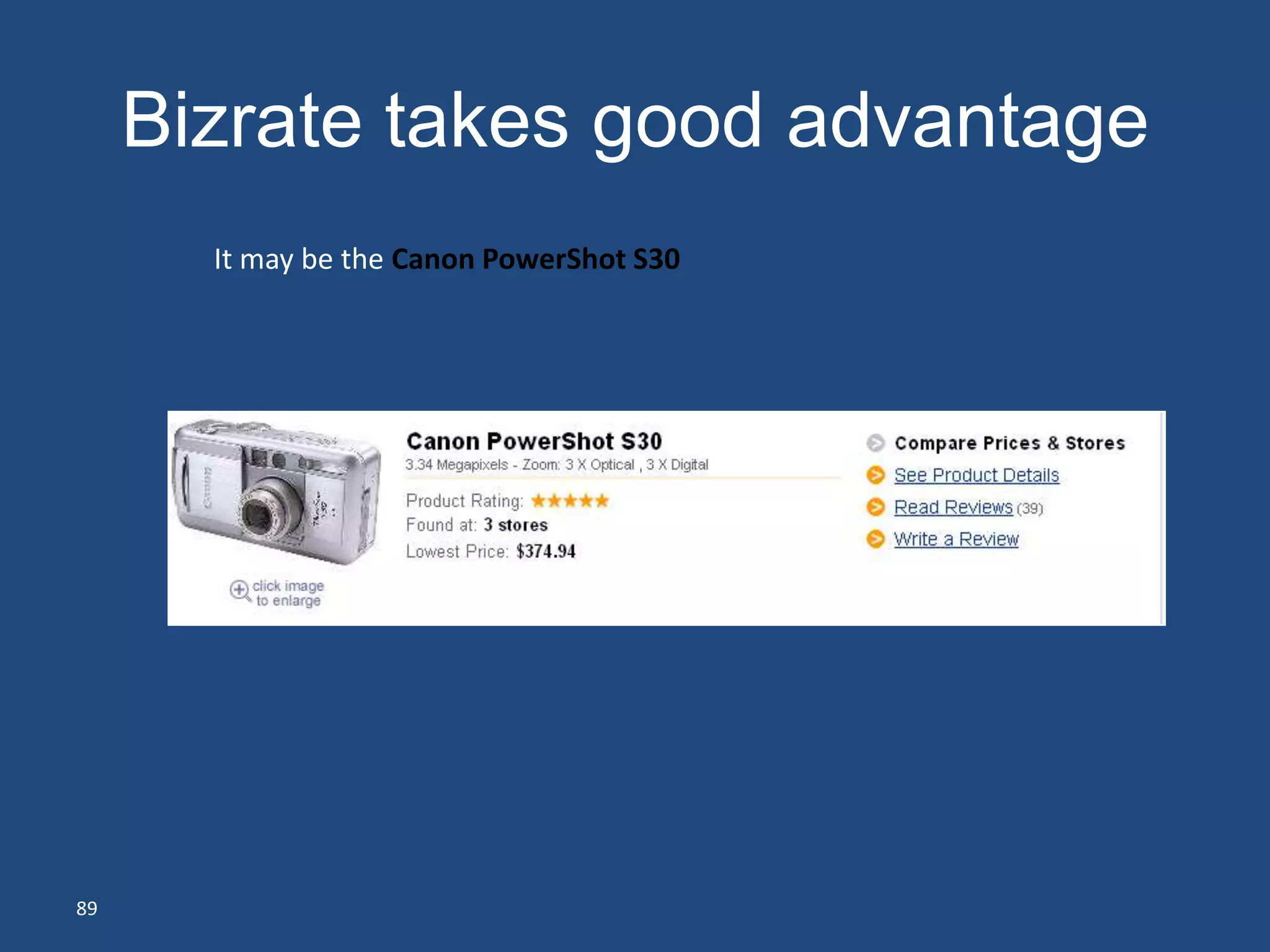 Bizrate takes good advantage
       It may be the Canon PowerShot S30




89
 