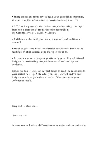 Designing Team and Team IdentityPart 1 Think about how to b | PDF