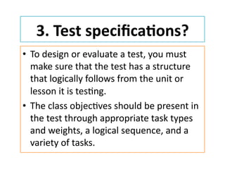 Designing Classroom Tests: 6 Critical Questions | PDF