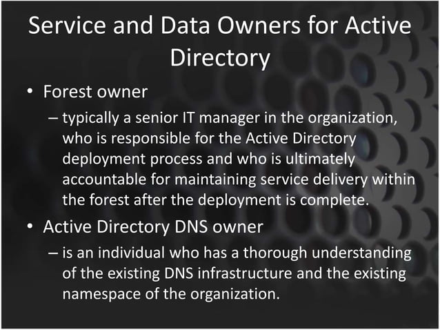 Designing the active directory logical structure | PPTX | Computer ...