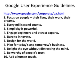 Designing the user experience | PDF