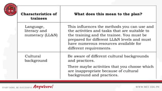 Designing Training Program for Competency Based Training | PPTX