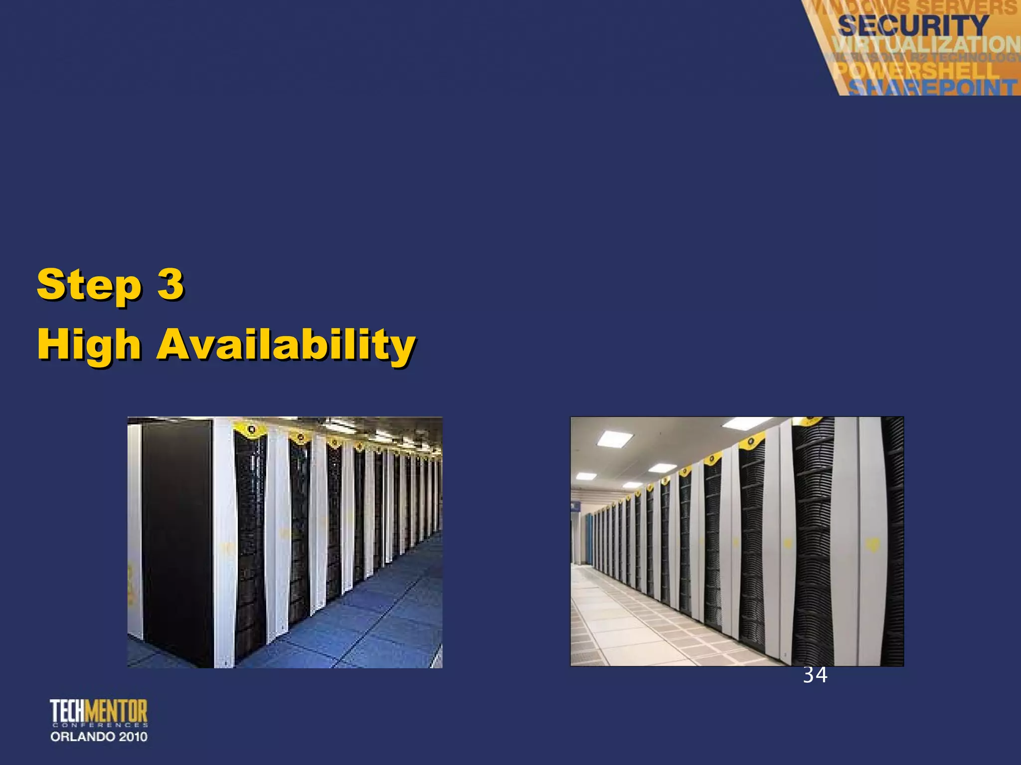 Step 3 High Availability 