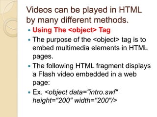 Designing web pages html videos | PPTX | Web Design and HTML | Internet