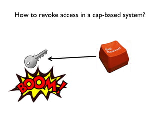 How to revoke access in a cap-based system?
 