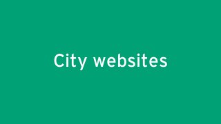 City websites 
 