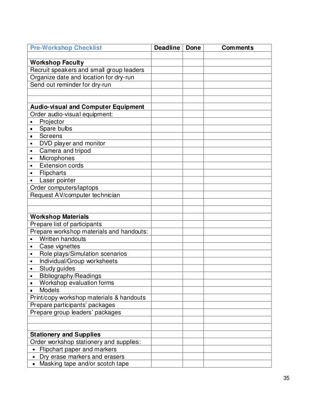 training workbook template
