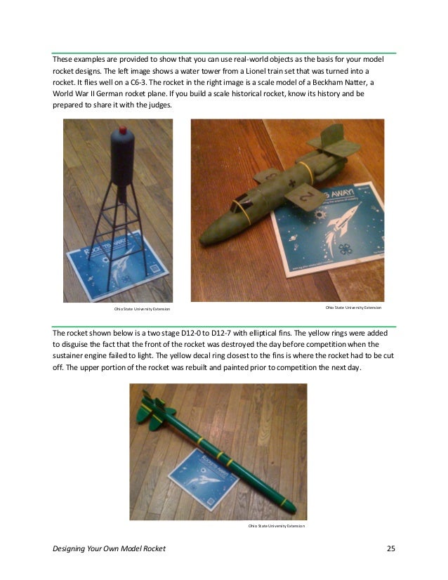 Designing your own model rocket