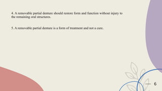 Comprehensive Guide to Removable Partial Denture Design Principles and ...