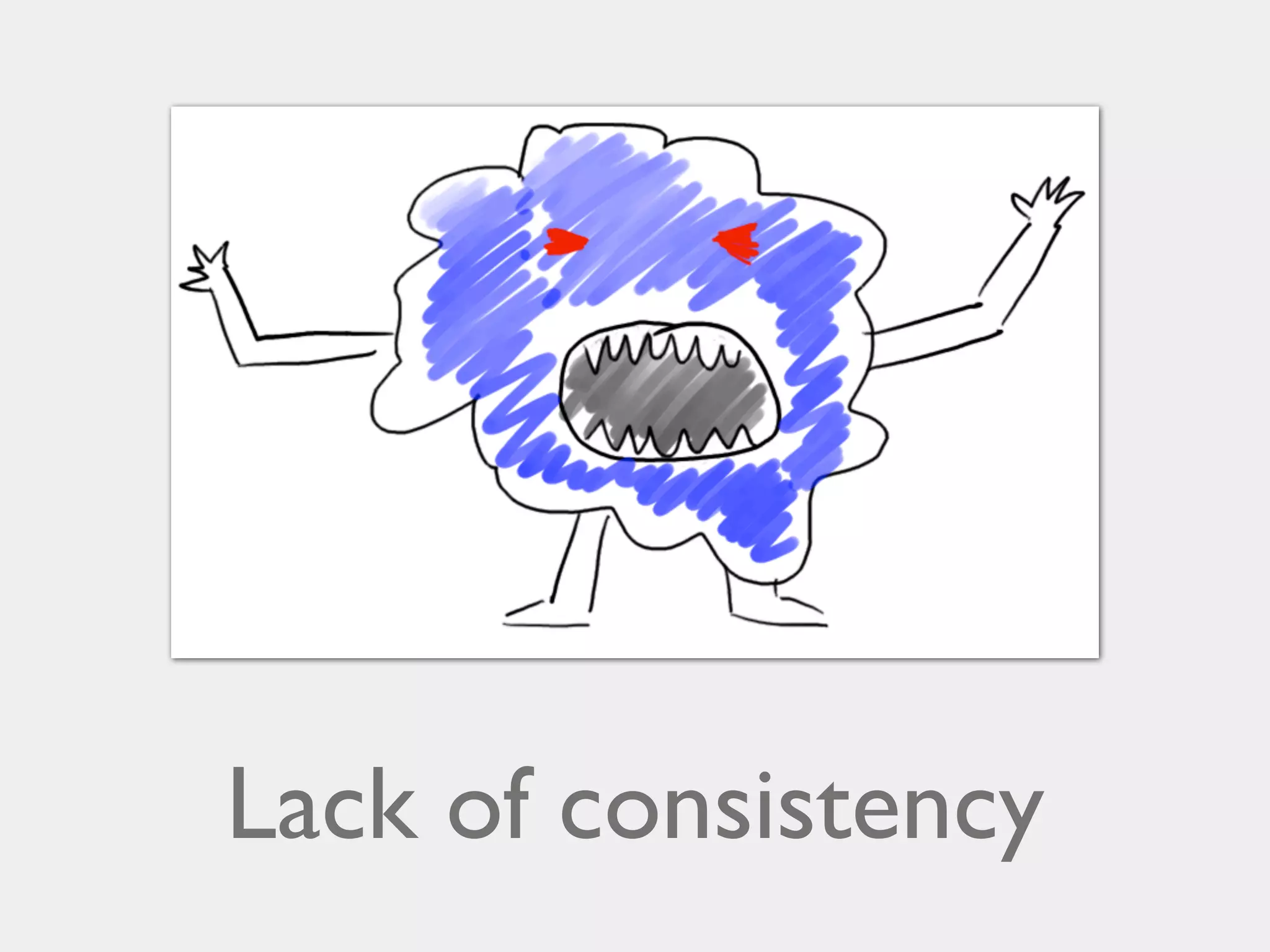 Lack of consistency

 