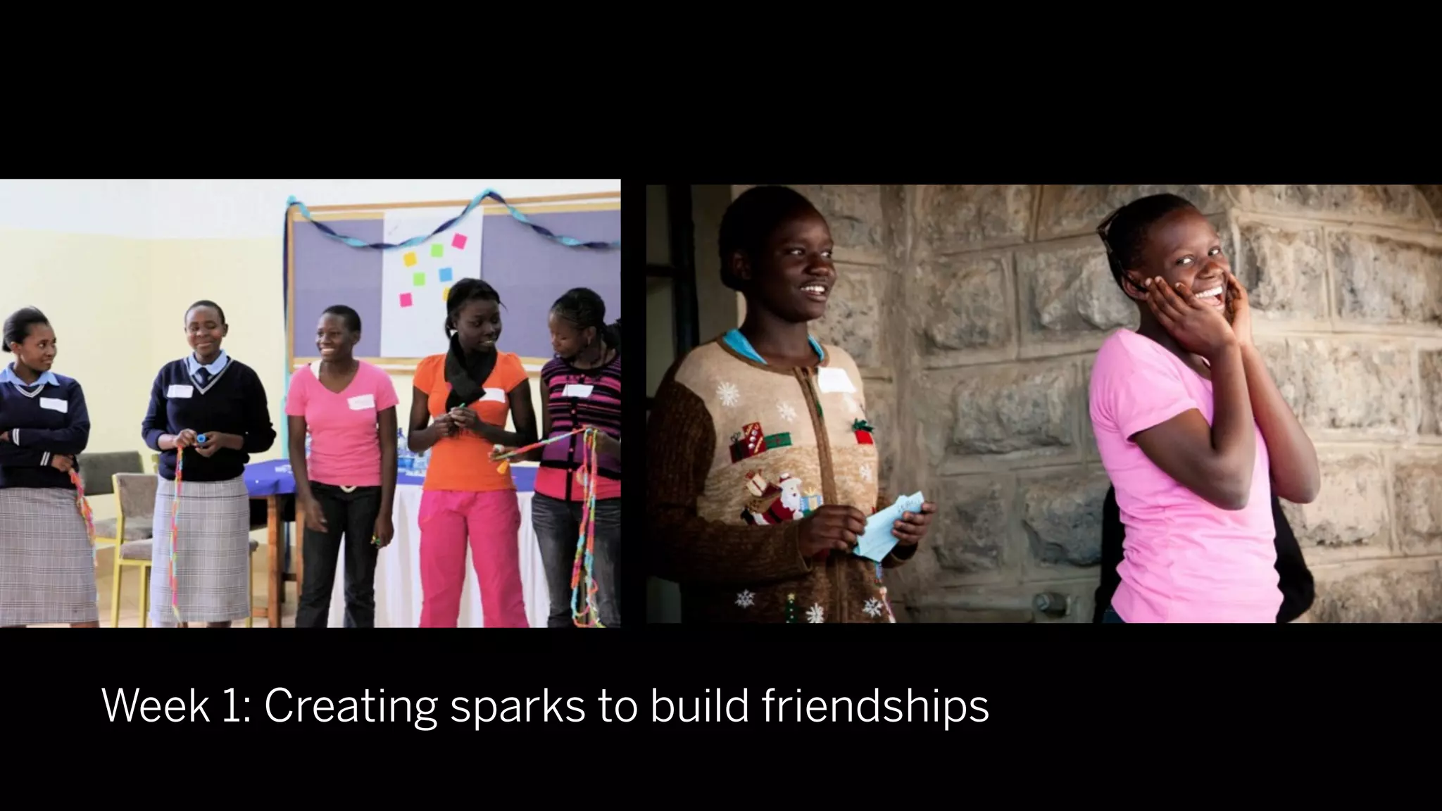 Week 1: Creating sparks to build friendships
 