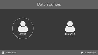 Data Sources
uxd.to/design @ustinKnight
ARTIST DESIGNER
 
