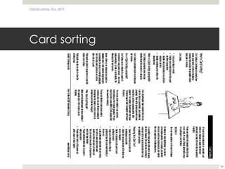 Card sortingDavid Lamas, TLU, 201148