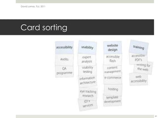 Card sortingDavid Lamas, TLU, 201149