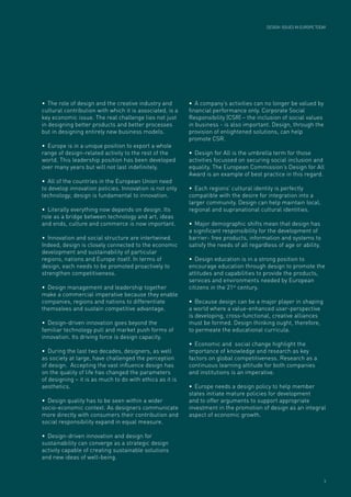 Disign Issue Design Issues In Europe Today | PDF
