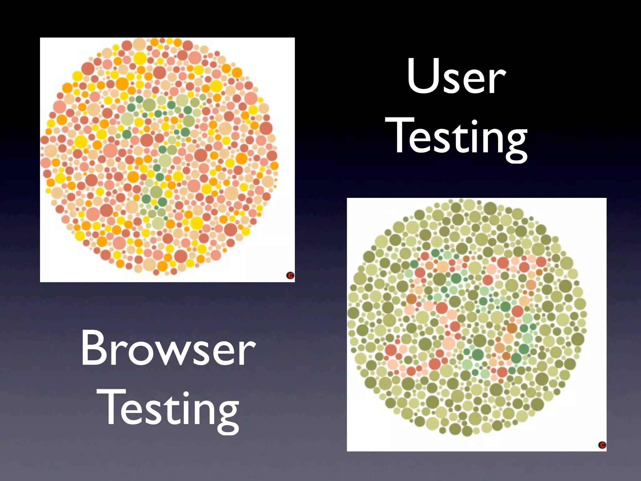 User
           Testing



Browser
 Testing
 