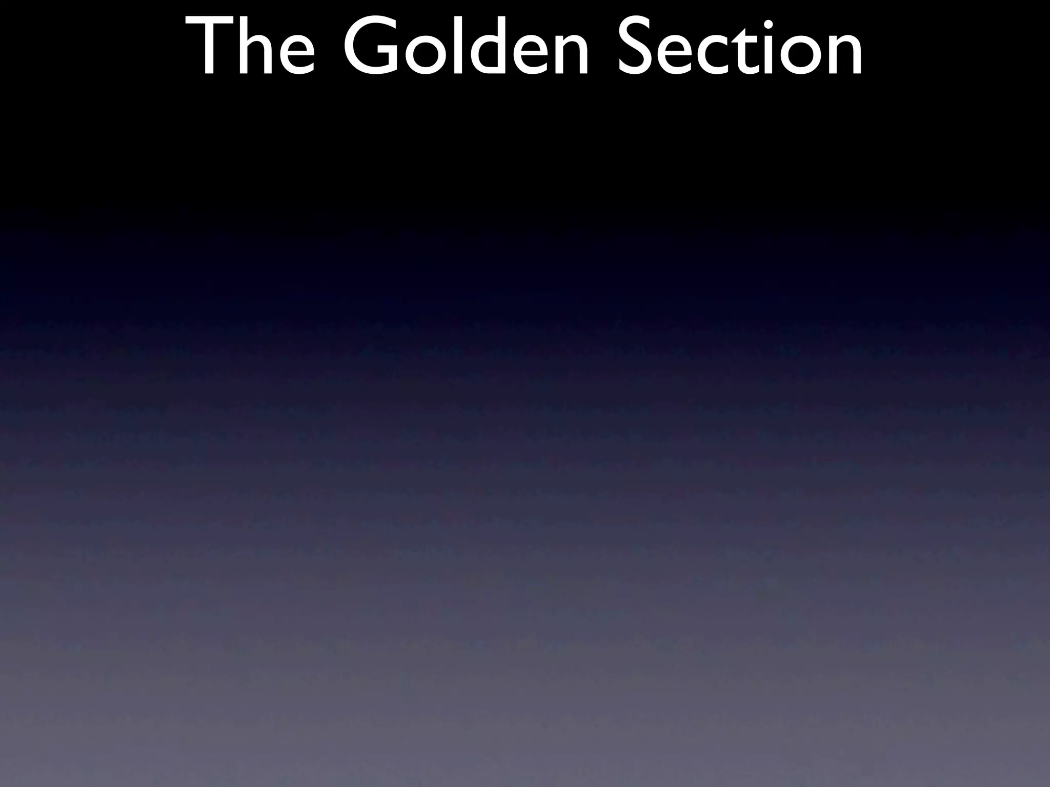 The Golden Section
 