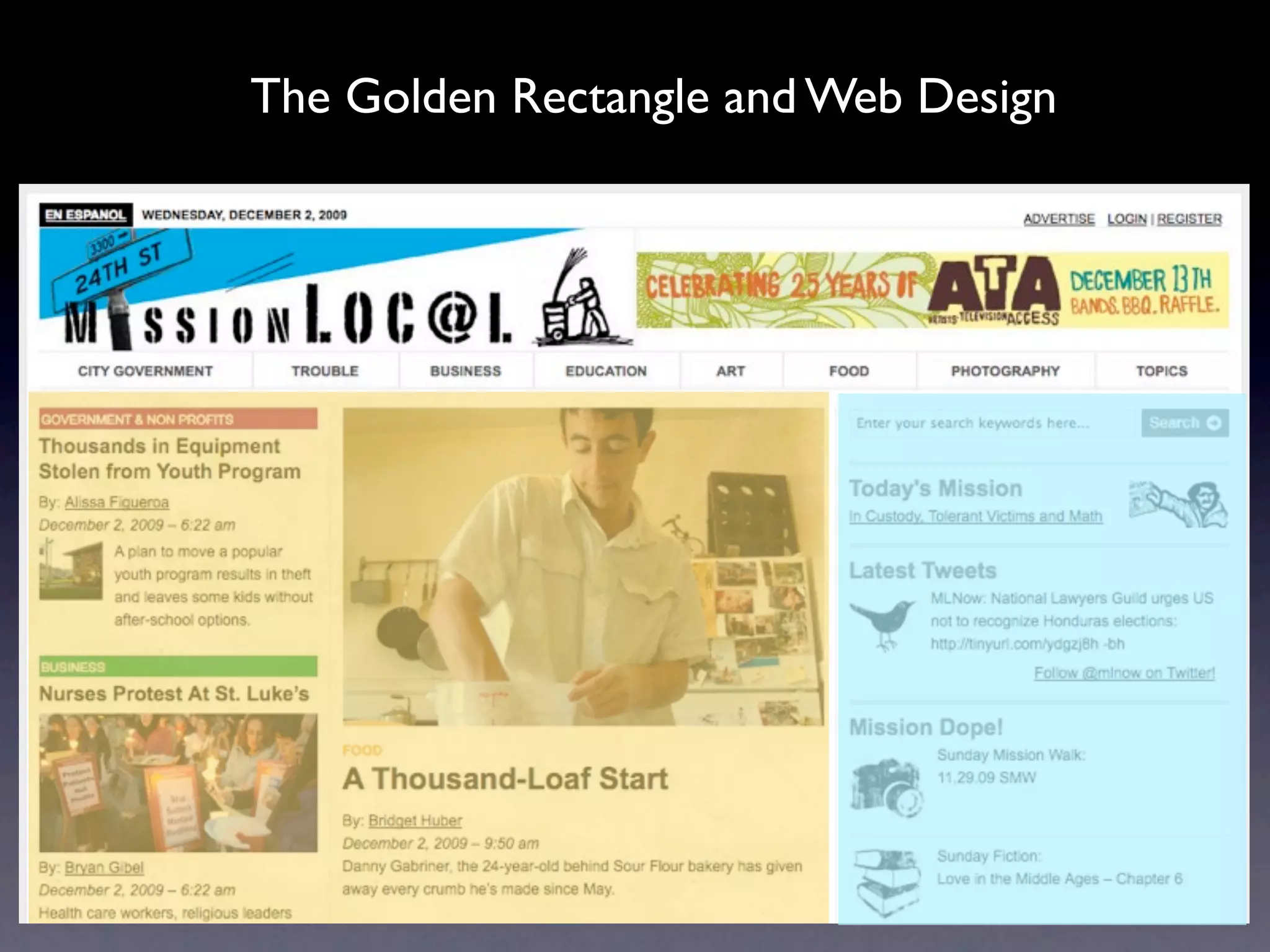 The Golden Rectangle and Web Design
 