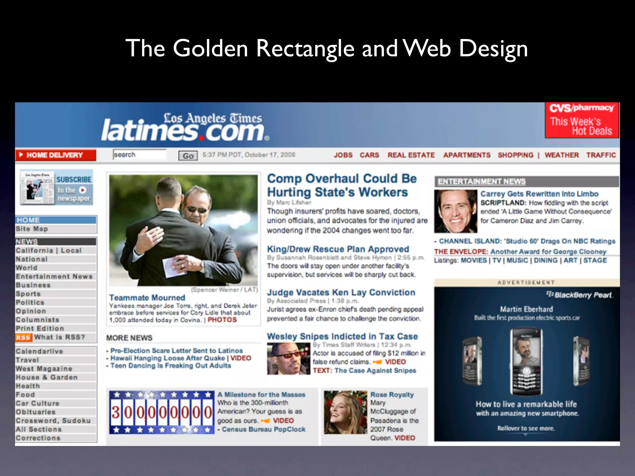 The Golden Rectangle and Web Design
 