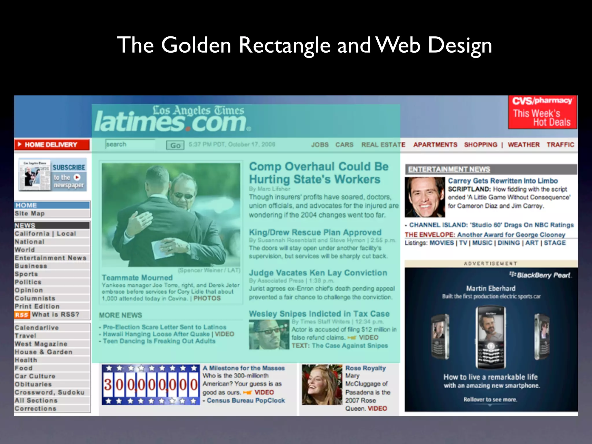 The Golden Rectangle and Web Design
 