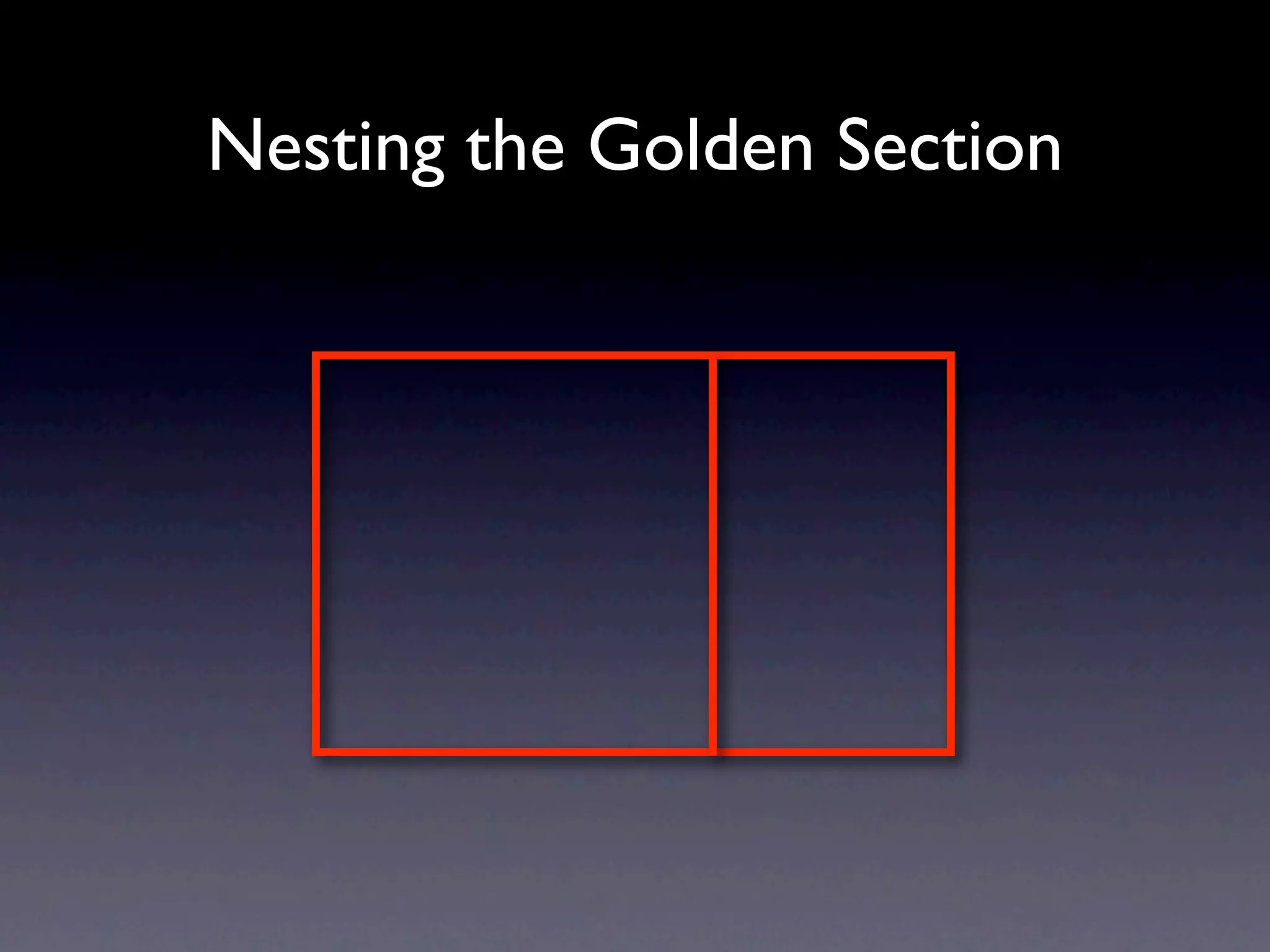 Nesting the Golden Section
 