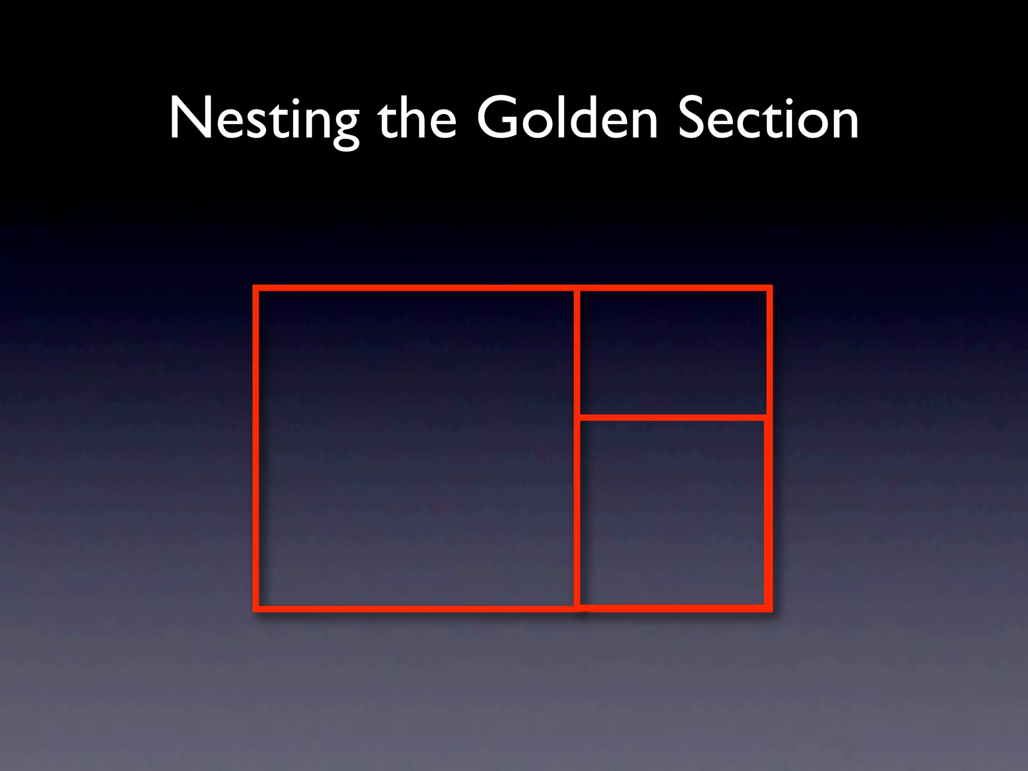 Nesting the Golden Section
 