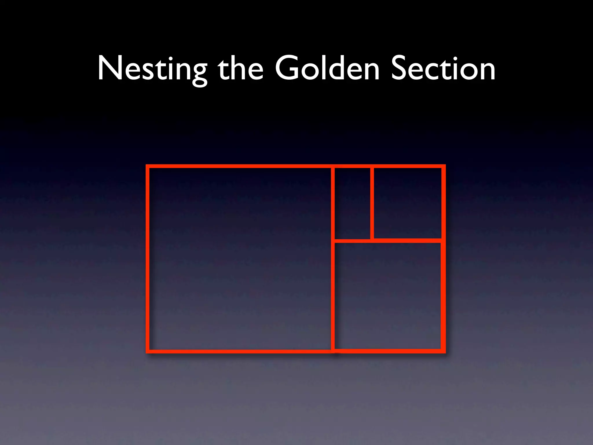 Nesting the Golden Section
 