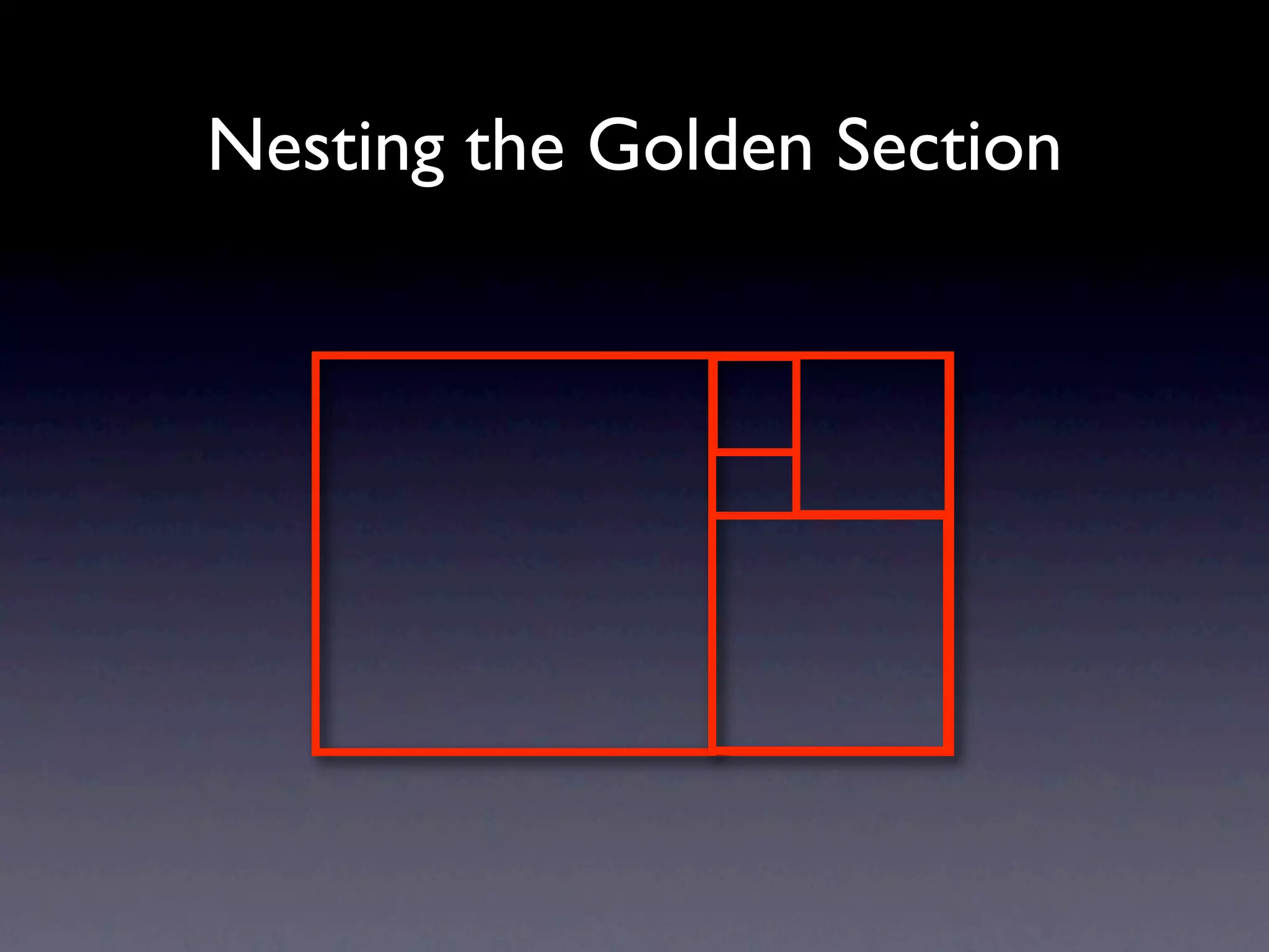 Nesting the Golden Section
 