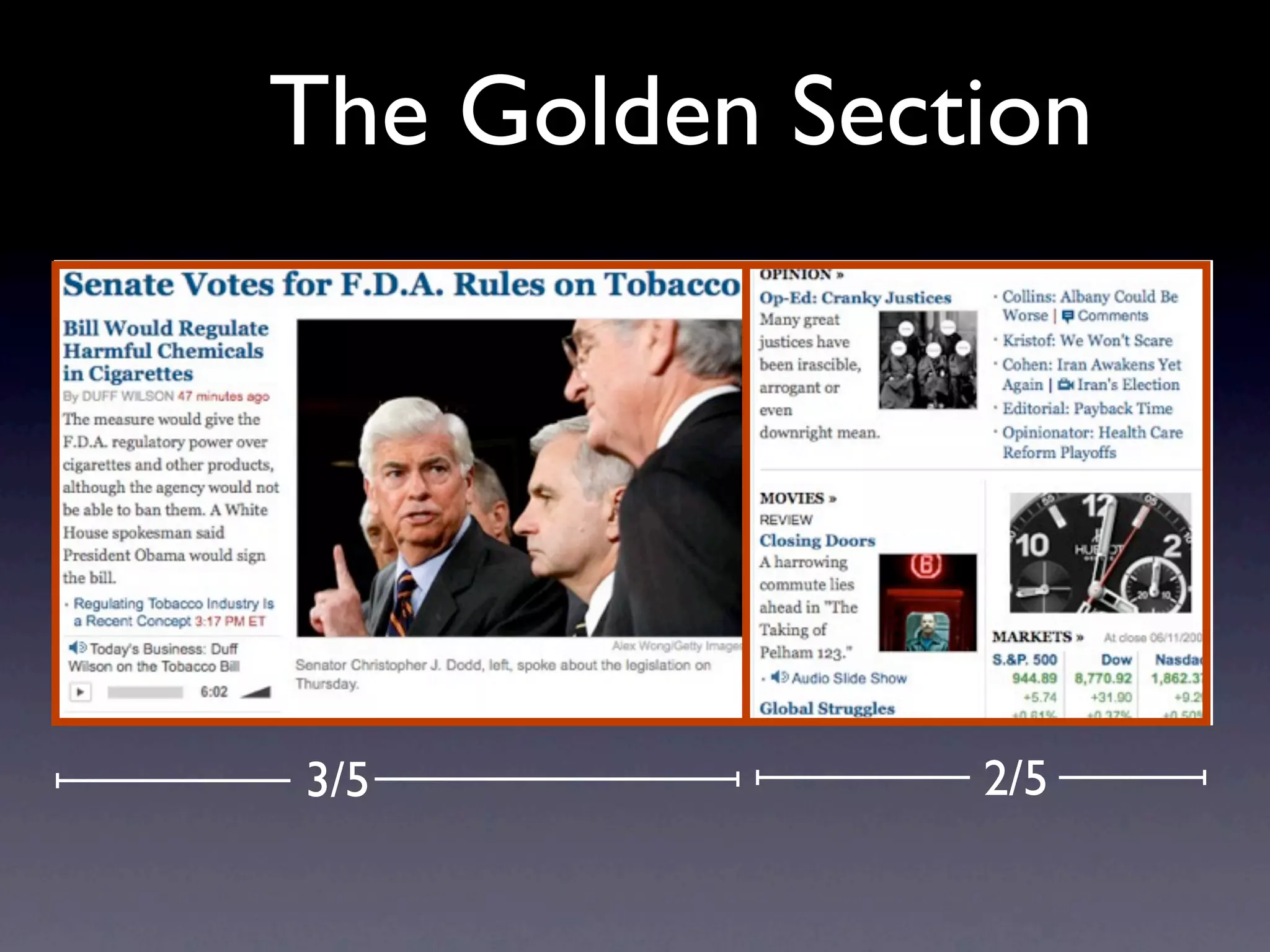 The Golden Section




3/5            2/5
 