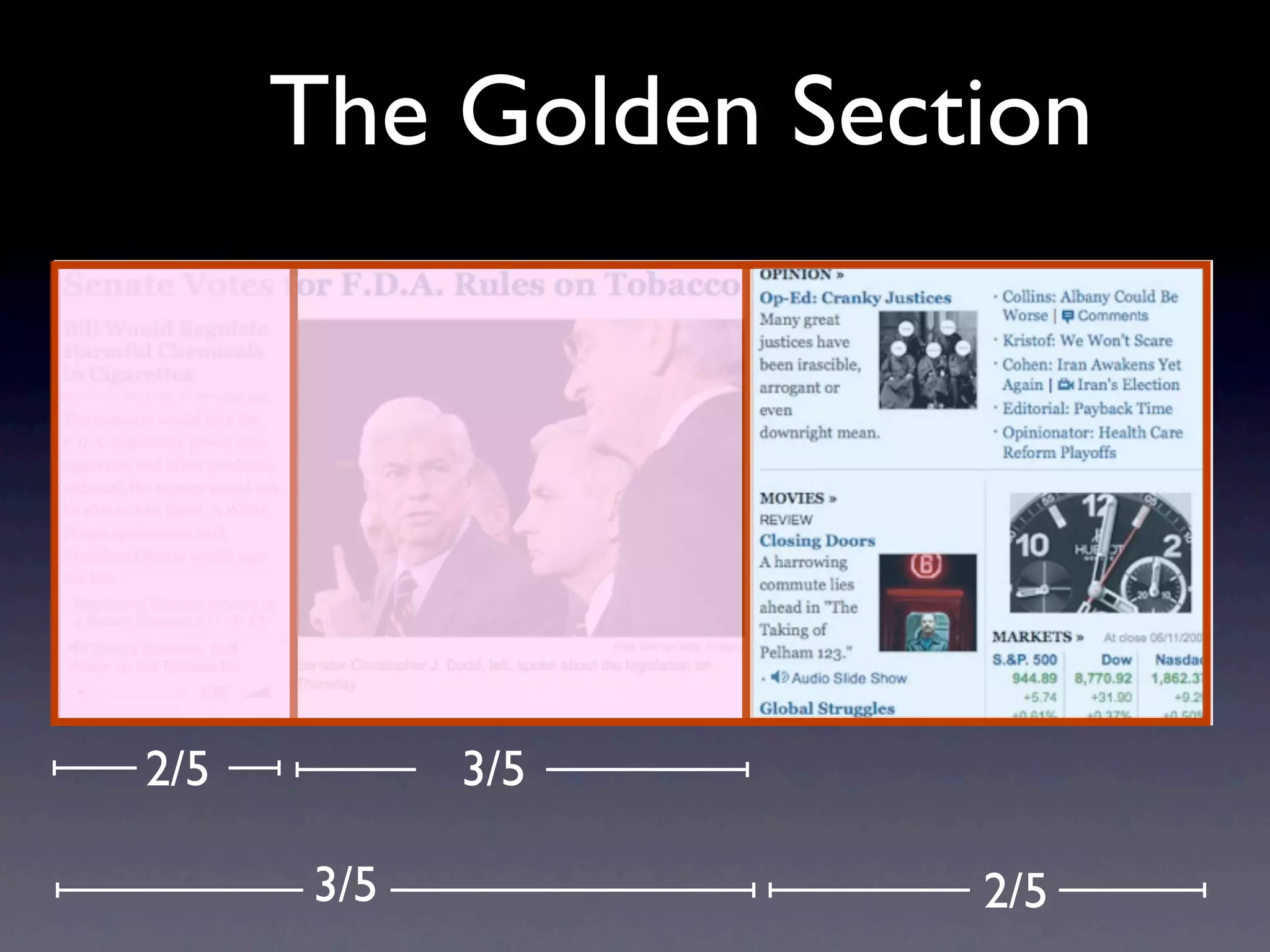 The Golden Section




2/5         3/5

      3/5            2/5
 
