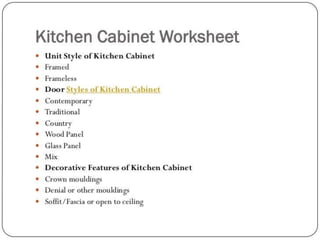 Design kitchen and details