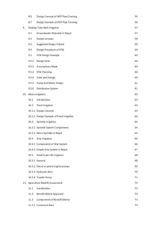 Design Mannual For Small Scale Irrigation Scheme Book