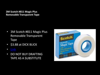 Scotch #811 Magic Plus Removable Transparent Tape