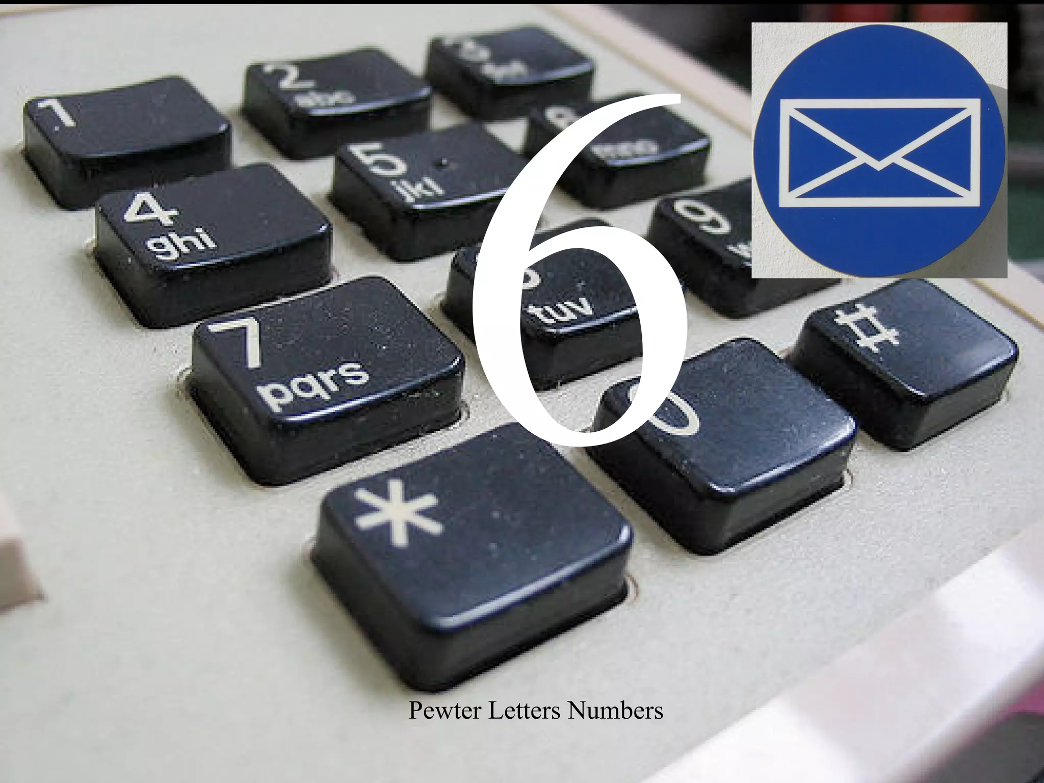 6
Pewter Letters Numbers
 