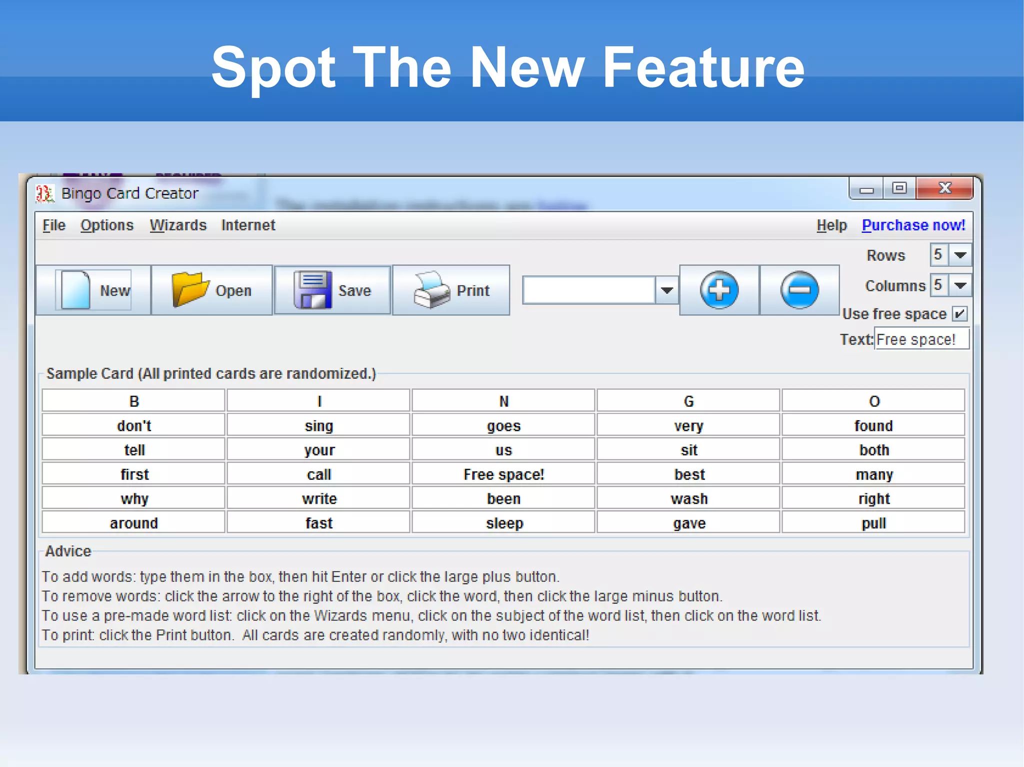 C:\Users\patrick\Pictures\new-version.png Spot The New Feature 
