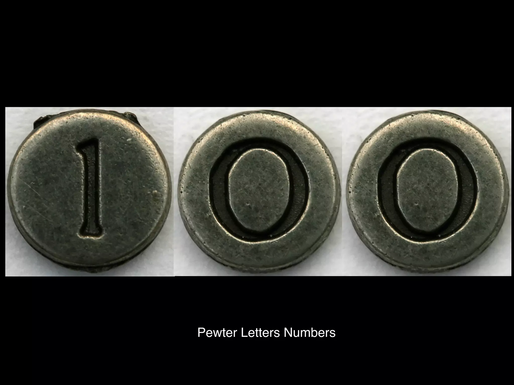 Pewter Letters Numbers
 