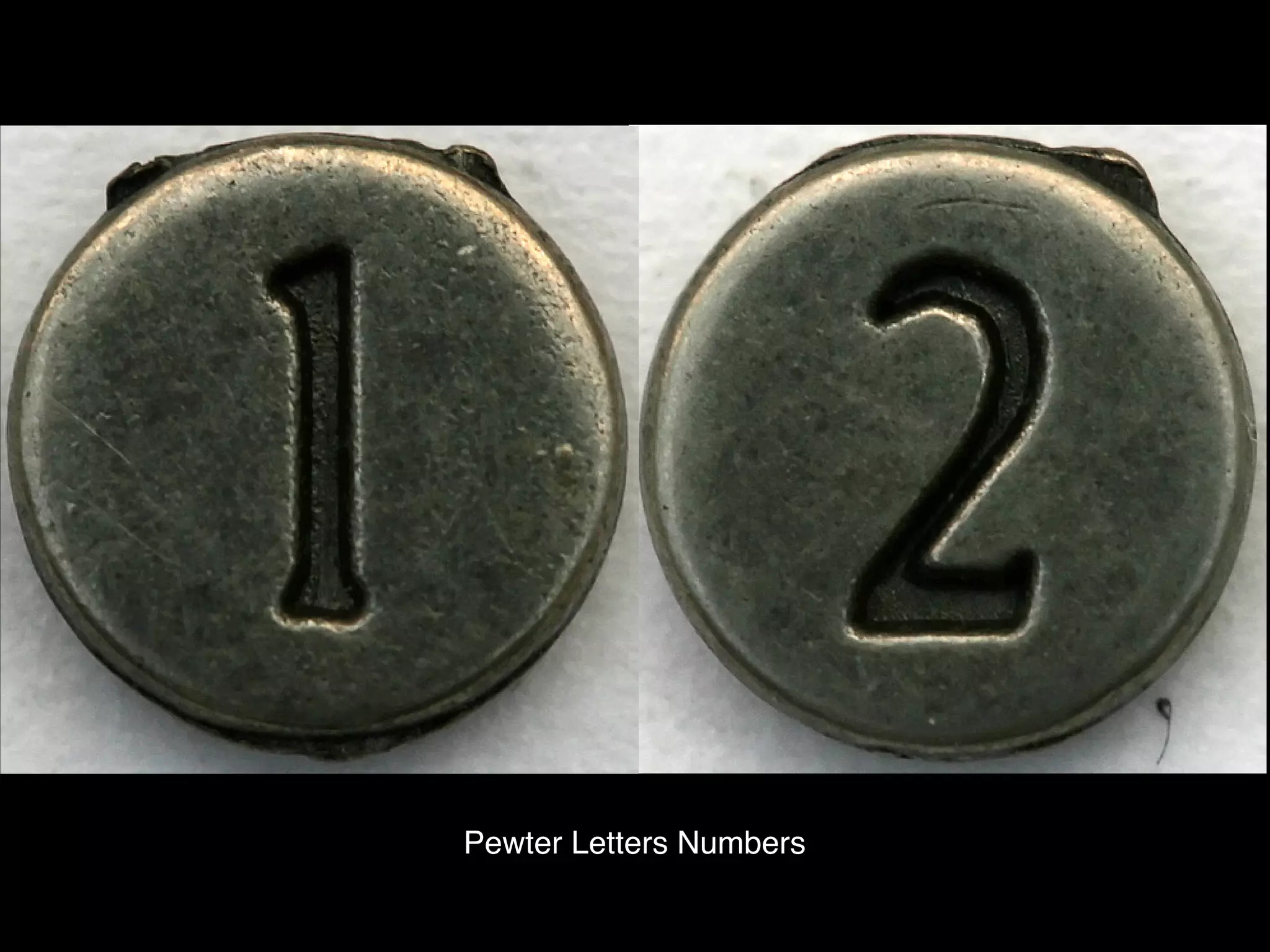 Pewter Letters Numbers
 
