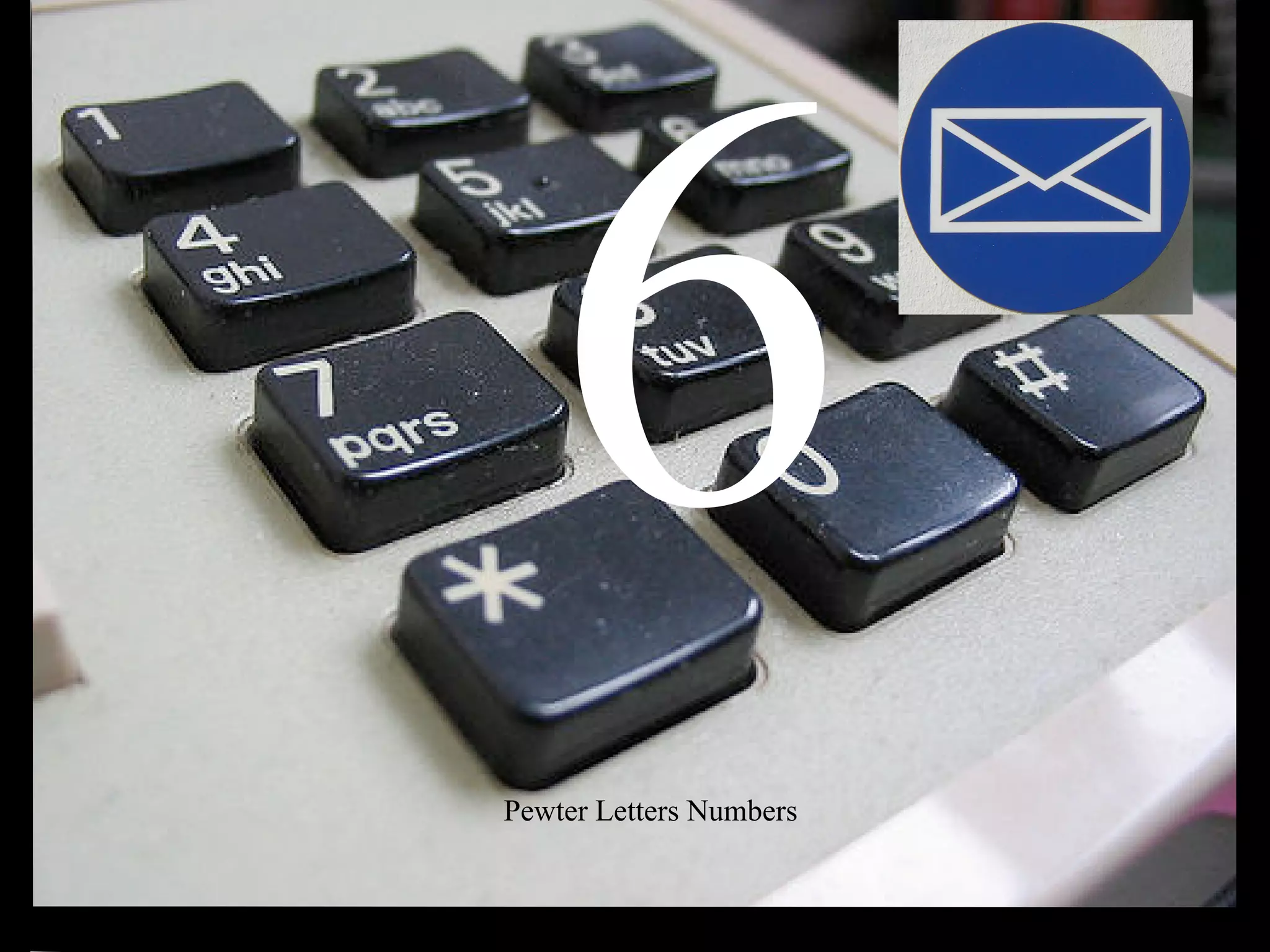 6
Pewter Letters Numbers
 