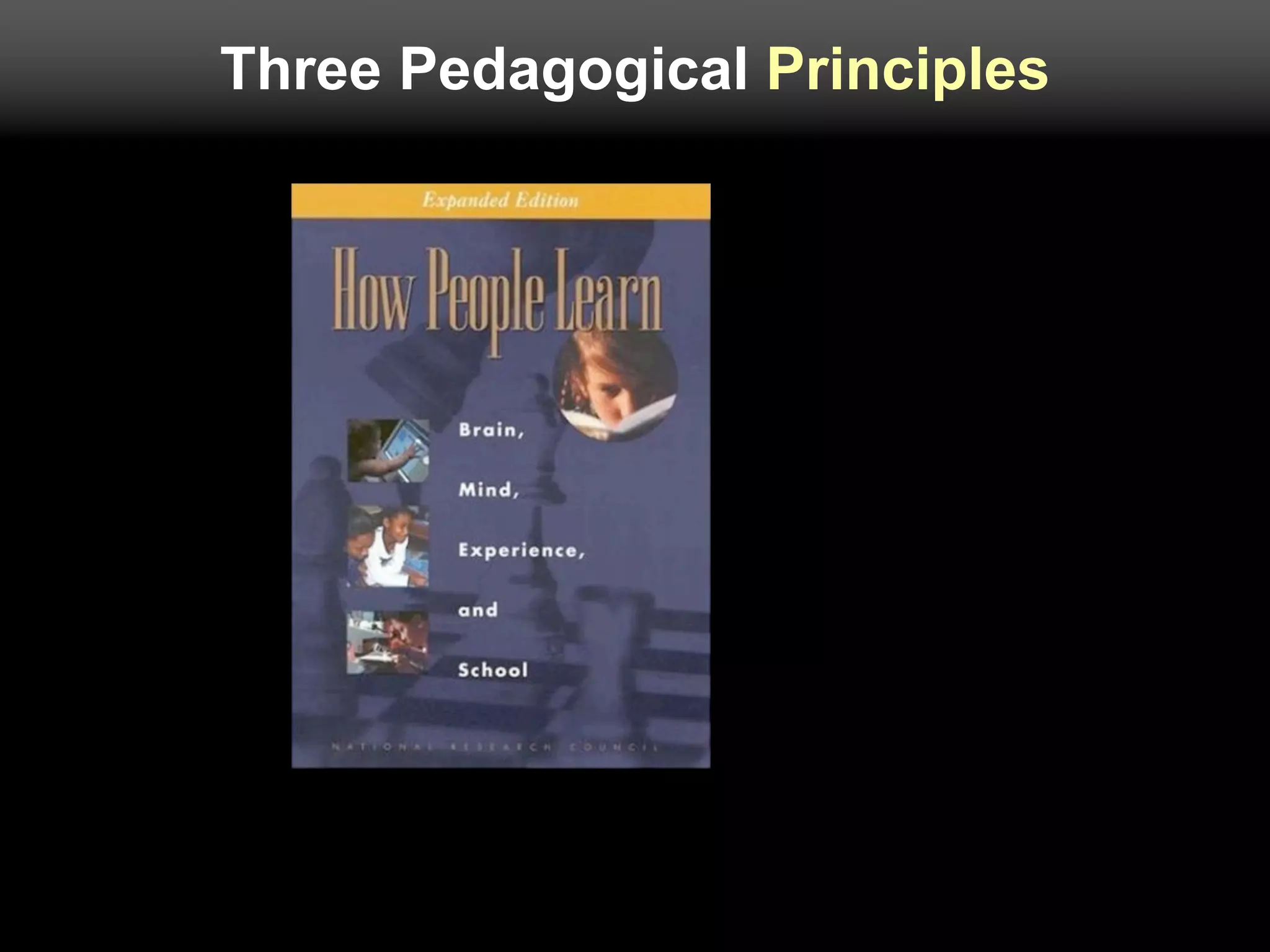 Three Pedagogical Principles
 